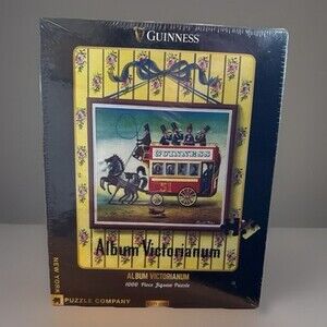 New York Puzzle Co Guinness Vintage Advertising 1000pc Puzzle -SEALED / BOX WEAR